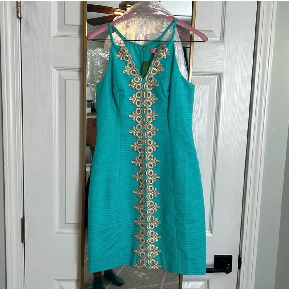 Lilly Pulitzer Pearl Shift Dress Seaside Aqua